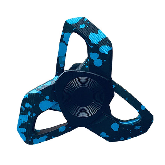 CKFSL Gyroscopie du bout des doigts EDC Hand Spinner Jouet anti-stress en métal, CKFSL (noir), CKFSL (à pois bleus)