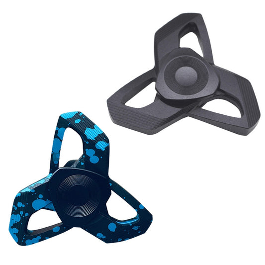 CKFSL Gyroscopie du bout des doigts EDC Hand Spinner Jouet anti-stress en métal, CKFSL (noir), CKFSL (à pois bleus)