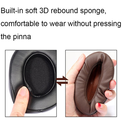 For Edifier W855BT 2pcs Headset Soft and Breathable Sponge Cover, Color: Black Protein, Black Protein, Brown Protein, Black Lambskin, Brown Lambskin, Black, Brown, Black Ice Silk, Black Net