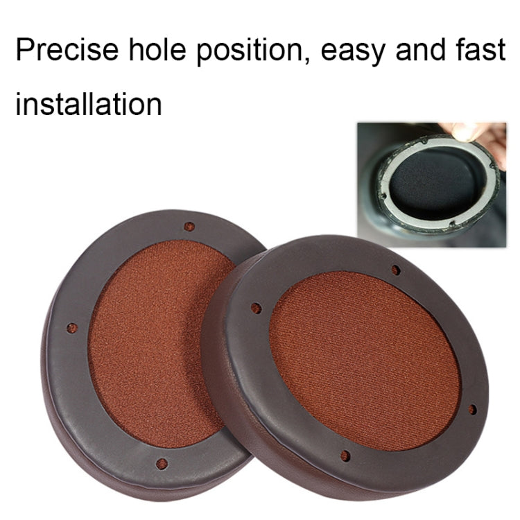 For Edifier W855BT 2pcs Headset Soft and Breathable Sponge Cover, Color: Black Protein, Black Protein, Brown Protein, Black Lambskin, Brown Lambskin, Black, Brown, Black Ice Silk, Black Net