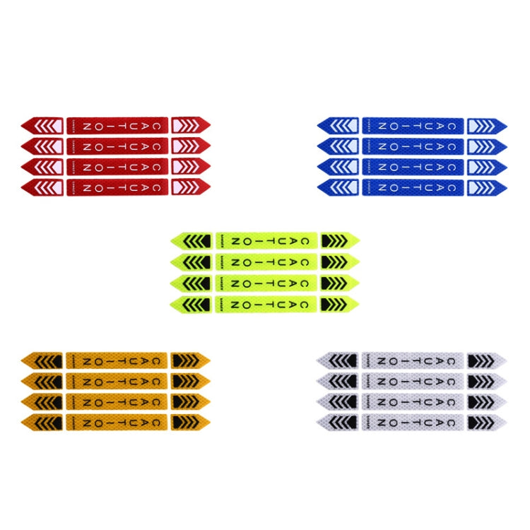 5sets Car Opening Door Anti-Collision Safety Warning Reflector, 5sets Diamond White, 5sets Diamond Red, 5sets Diamond Blue, 5sets Diamond Yellow, 5sets Fluorescent Green