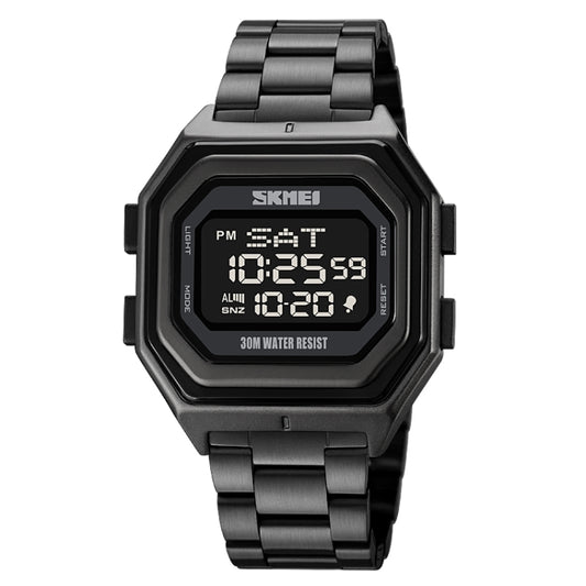 SKMEI 1875 Men Outdoor Electronic Watch Timing Multi-Functional Watch, Style:, 1875 Steel Band Black Machine, 1875 Silicone Band White Machine, 1875 Silicone Band Black Machine, 1875 Steel Band White Machine