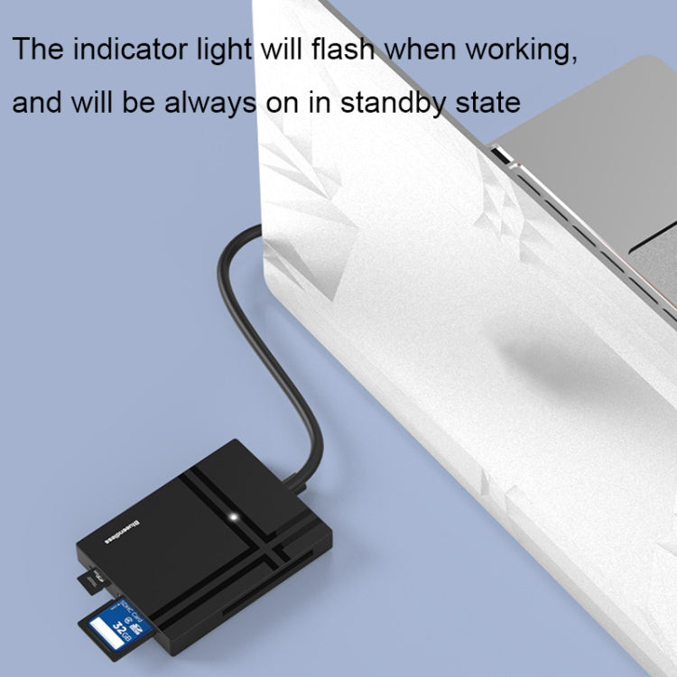 Lecteur de cartes Blueendless C5U3 Type-C/USB-C 5-en-1 CF/XD/TF/SD/MS, C5U3