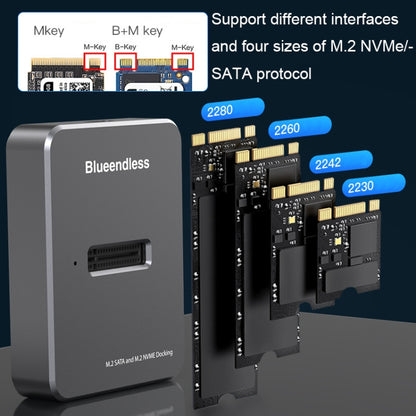 Blueendless SD03 M.2 SATA/NVME Dual Protocol Solid-State Hard Disk Base, SD03 (M.2 SATA/NVME Dual Protocol)