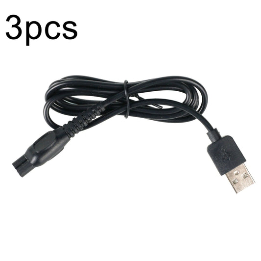 3 câbles de chargement USB 5 V HQ850 pour rasoirs PHILIPS HQ912/914/906/909/916, 3 prises USB HQ850