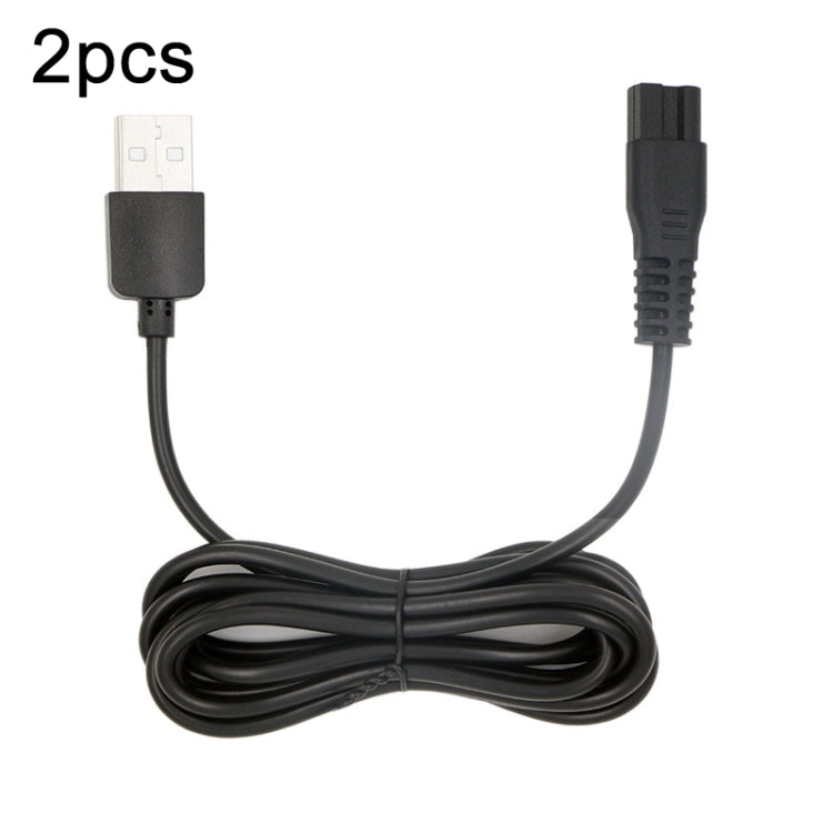 Câble de charge USB 5V 2 pièces pour tondeuse à cheveux AUX A5 A6 A8 S5, pour tondeuse à cheveux AUX