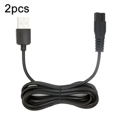 Câble de charge USB 5V 2 pièces pour tondeuse à cheveux AUX A5 A6 A8 S5, pour tondeuse à cheveux AUX