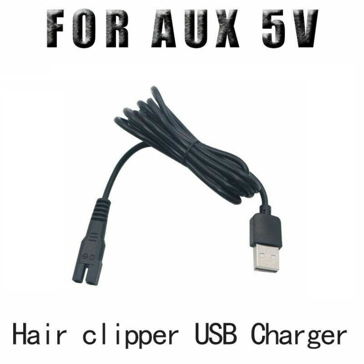 Câble de charge USB 5V 2 pièces pour tondeuse à cheveux AUX A5 A6 A8 S5, pour tondeuse à cheveux AUX