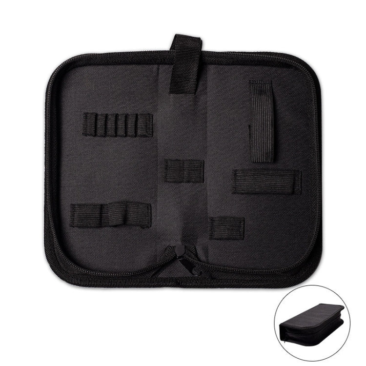 Zipper Storage Package Portable Multi-Function Tool Storage Bag, Style:, A Canvas, B Leather+Canvas, C Leather, D Canvas, E Leather+Canvas, F Leather+Canvas