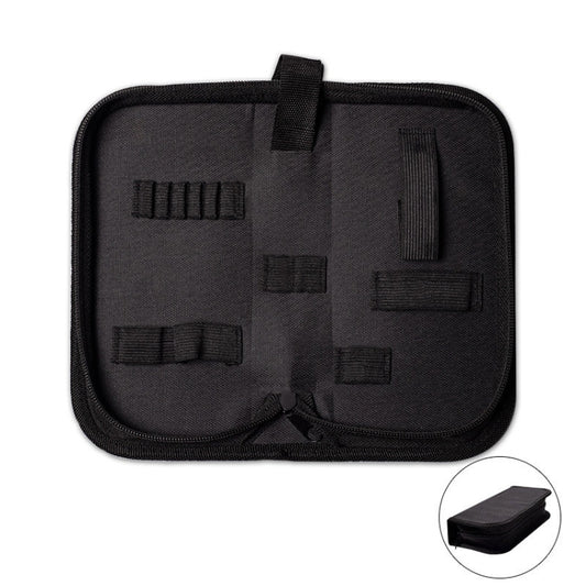 Sac de Rangement Zippé Portable Multi-Fonctionnel pour Outils, Style : A Toile, B Cuir+Toile, C Cuir, D Toile, E Cuir+Toile, F Cuir+Toile