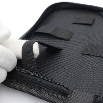 Zipper Storage Package Portable Multi-Function Tool Storage Bag, Style:, A Canvas, B Leather+Canvas, C Leather, D Canvas, E Leather+Canvas, F Leather+Canvas