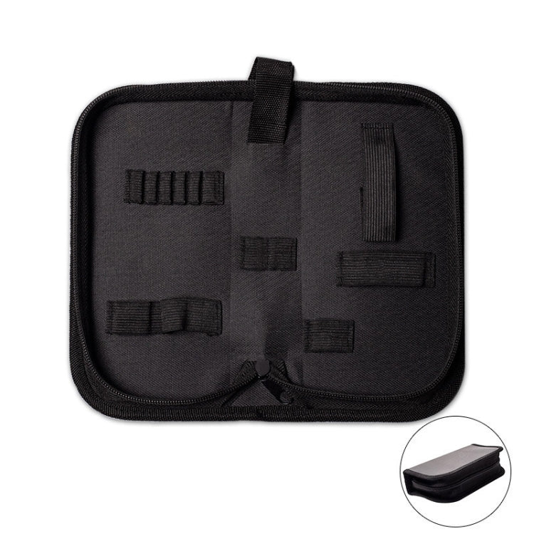 Zipper Storage Package Portable Multi-Function Tool Storage Bag, Style:, A Canvas, B Leather+Canvas, C Leather, D Canvas, E Leather+Canvas, F Leather+Canvas