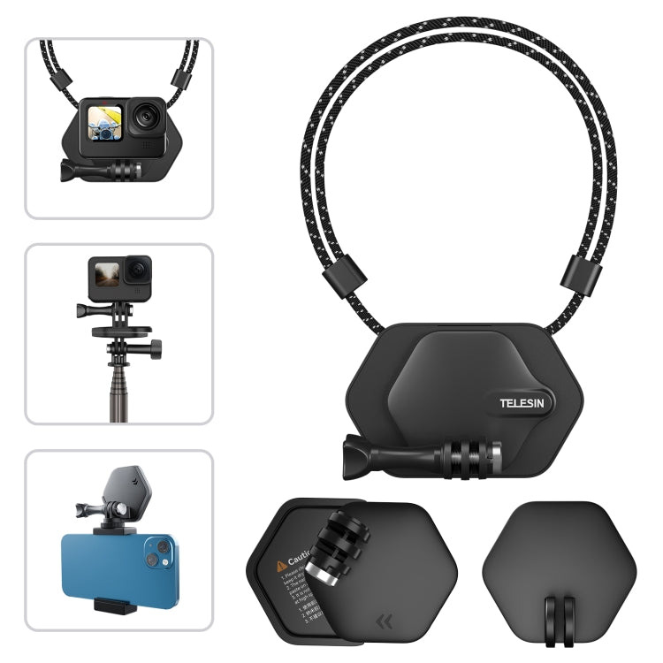 TELESIN Magnetic Action Camera Quick Release Bracket Mount,Spec:, TE-MMK-002  Ordinary, TE-MMK-002 Extended