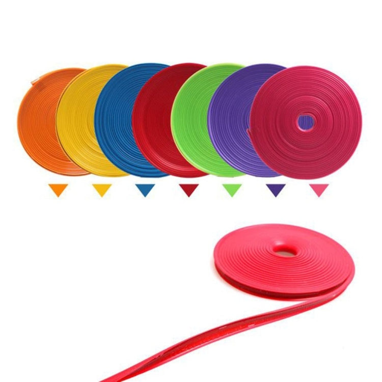 8m/roll Car Wheel General Sticker Modified Protection Sticker Anti-collision Strip, 1roll Orange, 1roll Gray, 1roll White, 1roll Black, 1roll Red, 1roll Pink, 1roll Purple, 1roll Blue