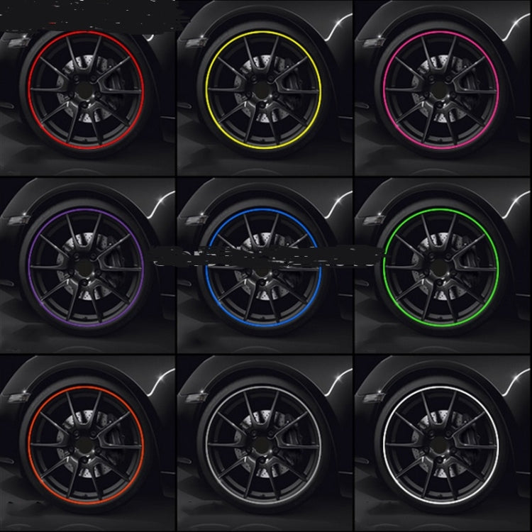 8m/roll Car Wheel General Sticker Modified Protection Sticker Anti-collision Strip, 1roll Orange, 1roll Gray, 1roll White, 1roll Black, 1roll Red, 1roll Pink, 1roll Purple, 1roll Blue