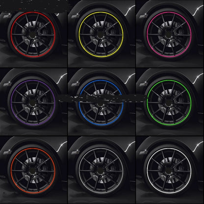 8m/roll Car Wheel General Sticker Modified Protection Sticker Anti-collision Strip, 1roll Orange, 1roll Gray, 1roll White, 1roll Black, 1roll Red, 1roll Pink, 1roll Purple, 1roll Blue