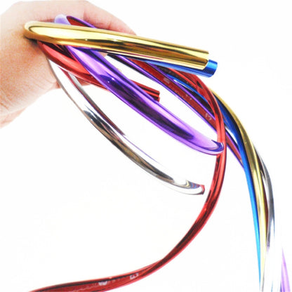 W12 8m/roll Car Universal Reflective Wheel Electroplating Decorative Strip, 1roll Electroplating Purple, 1roll Electroplating Red, 1roll Electroplating Blue, 1roll Electroplating Gold, 1roll Electroplating Silver