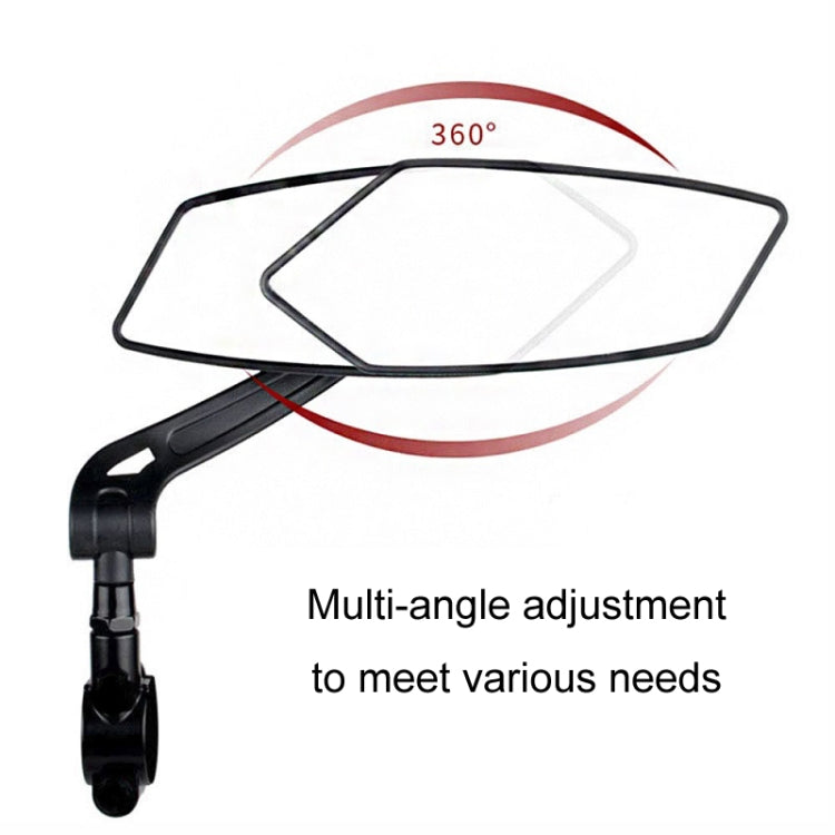 Mountain Bike High Definition Flat Reflective Rearview Mirror, Specification:, Single Left, Single Right, 1 Pair