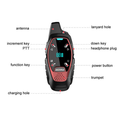 LED Display USB Charging Wireless Handheld Small Mini Walkie Talkie, A13 (Blue), A13 (Black), A13 (White), A13 (Grey), A13 (Red), A13 (Green)