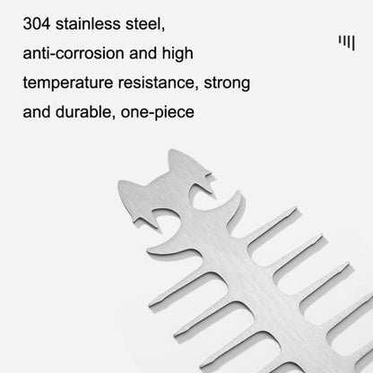 Outdoor Fish Bone Barbecue Steak 304 Stainless Steel Barbecue Stick, Cat Face Style Barbecue Stick, Hook Style Barbecue Stick