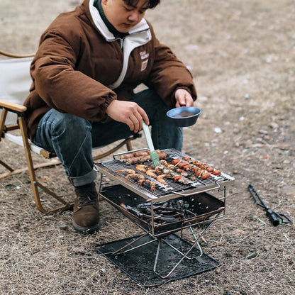 Outdoor Fish Bone Barbecue Steak 304 Stainless Steel Barbecue Stick, Cat Face Style Barbecue Stick, Hook Style Barbecue Stick