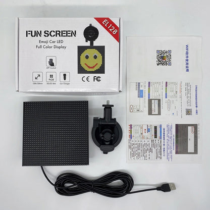 P4-32x32 RGB Full Color Emoticon Picture LED Car Display Wireless Transmission Wifi Custom