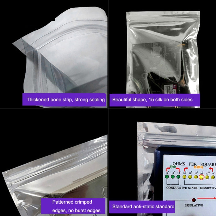 100pcs / Pack 20x30cm Anti-static Shielding Bag Hard Disk Insulation Bag Electronic Plastic Motherboard Packaging Bag, 100pcs / Pack 6x9cm, 100pcs / Pack 6x12cm, 100pcs / Pack 7x11cm, 100pcs / Pack 8x9cm, 100pcs / Pack 8x12cm, 100pcs / Pack 8x13cm     ...