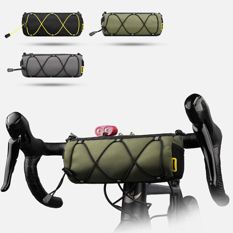 Rhinowalk RK9103 2.4L Outdoor Sports Cycling Front Bag Bicycle Waterproof Handlebar Bag, Green, Gray, Black