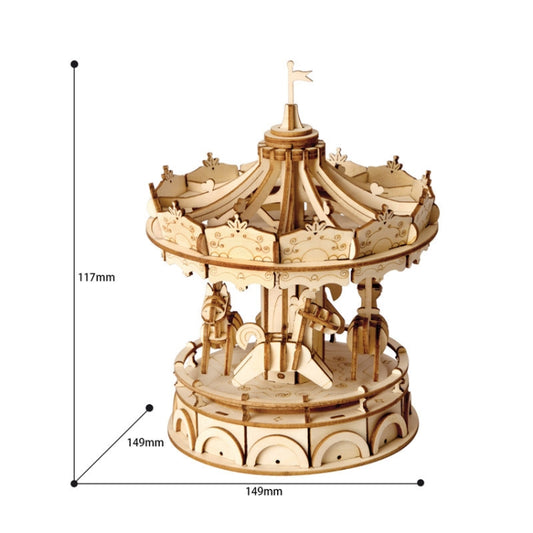 Puzzles 3D en bois pour enfants, modèles Rolife TG301 Avion, Rolife TG401 Grande roue, Rolife TG403 Appareil photo, Rolife TG404 Cheval de Troie rotatif, Rolife TG501 Tour Eiffel, Rolife TGN01 Boîte à huit sons, Rolife TG306 Croisière