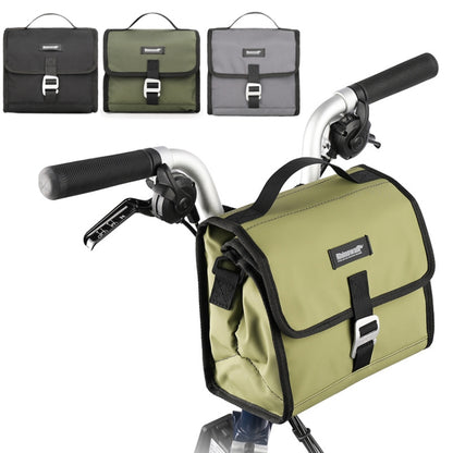 Rhinowalk RK9106 Faltbare Fahrradlenkertasche Outdoor Multifunktionale Fahrradtasche, Grün, Grau, Vollschwarz