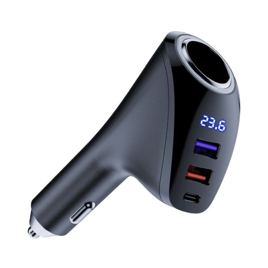 Chargeur de voiture Adaptateur multifonctionnel allume-cigare à affichage numérique avec charge QC, double USB AAC et double PD CCA