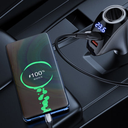 Car Charger Multifunctional Digital Display QC Charging Cigarette Lighter Adapter, AAC Dual USB, CCA Dual PD