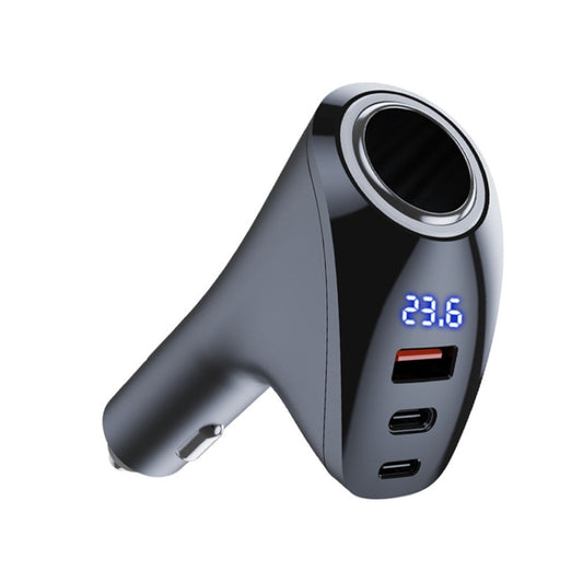 Chargeur de voiture Adaptateur multifonctionnel allume-cigare à affichage numérique avec charge QC, double USB AAC et double PD CCA