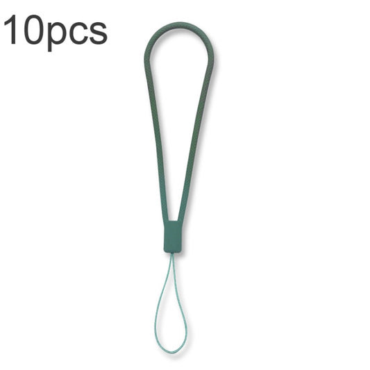 10pcs  Silicone Woven Pattern  Cell Phone Lanyard Anti-loss Hand Rope, Dark Night Green, White, Grass Purple, Light Green, Clove Purple, Antique White, Black, Red, Matcha Green, Lemon Yellow, Shallow Purple, Sand Pink, Sugar Orange, Tea Red������������...