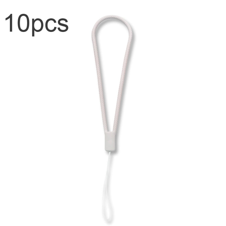 10pcs  Silicone Woven Pattern  Cell Phone Lanyard Anti-loss Hand Rope, Dark Night Green, White, Grass Purple, Light Green, Clove Purple, Antique White, Black, Red, Matcha Green, Lemon Yellow, Shallow Purple, Sand Pink, Sugar Orange, Tea Red������������...