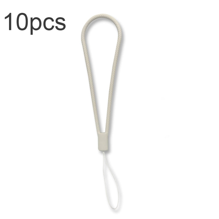 10pcs  Silicone Woven Pattern  Cell Phone Lanyard Anti-loss Hand Rope, Dark Night Green, White, Grass Purple, Light Green, Clove Purple, Antique White, Black, Red, Matcha Green, Lemon Yellow, Shallow Purple, Sand Pink, Sugar Orange, Tea Red������������...