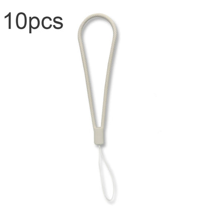 10pcs  Silicone Woven Pattern  Cell Phone Lanyard Anti-loss Hand Rope, Dark Night Green, White, Grass Purple, Light Green, Clove Purple, Antique White, Black, Red, Matcha Green, Lemon Yellow, Shallow Purple, Sand Pink, Sugar Orange, Tea Red������������...