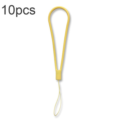 10pcs  Silicone Woven Pattern  Cell Phone Lanyard Anti-loss Hand Rope, Dark Night Green, White, Grass Purple, Light Green, Clove Purple, Antique White, Black, Red, Matcha Green, Lemon Yellow, Shallow Purple, Sand Pink, Sugar Orange, Tea Red������������...