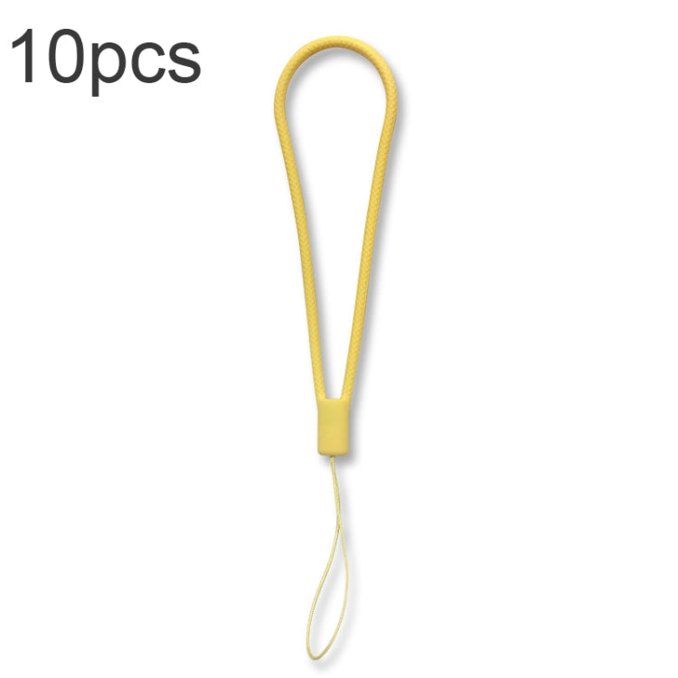 10pcs  Silicone Woven Pattern  Cell Phone Lanyard Anti-loss Hand Rope