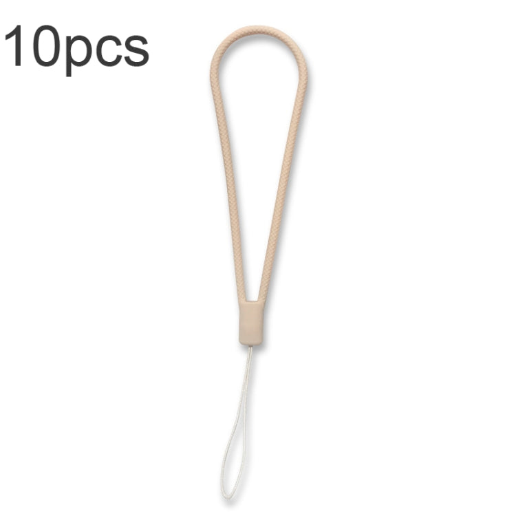 10pcs  Silicone Woven Pattern  Cell Phone Lanyard Anti-loss Hand Rope, Dark Night Green, White, Grass Purple, Light Green, Clove Purple, Antique White, Black, Red, Matcha Green, Lemon Yellow, Shallow Purple, Sand Pink, Sugar Orange, Tea Red������������...