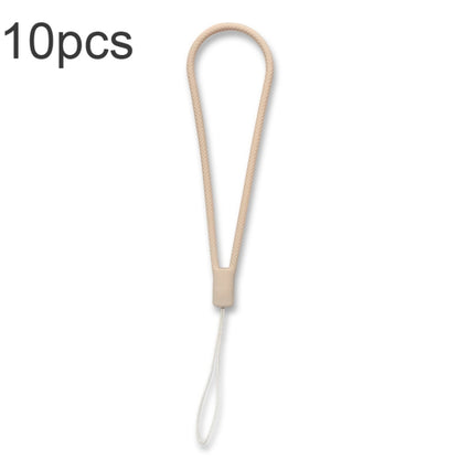 10pcs  Silicone Woven Pattern  Cell Phone Lanyard Anti-loss Hand Rope, Dark Night Green, White, Grass Purple, Light Green, Clove Purple, Antique White, Black, Red, Matcha Green, Lemon Yellow, Shallow Purple, Sand Pink, Sugar Orange, Tea Red������������...