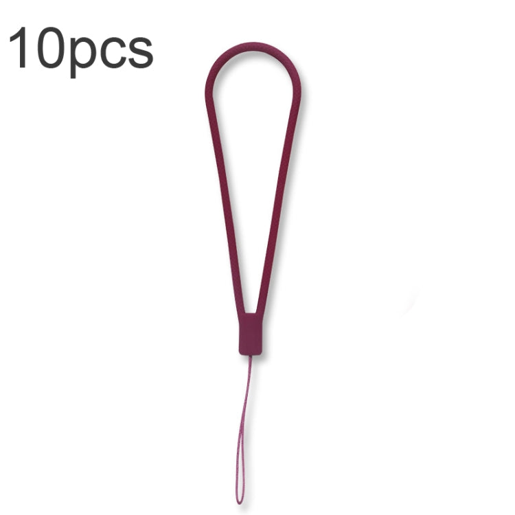 10pcs  Silicone Woven Pattern  Cell Phone Lanyard Anti-loss Hand Rope, Dark Night Green, White, Grass Purple, Light Green, Clove Purple, Antique White, Black, Red, Matcha Green, Lemon Yellow, Shallow Purple, Sand Pink, Sugar Orange, Tea Red������������...