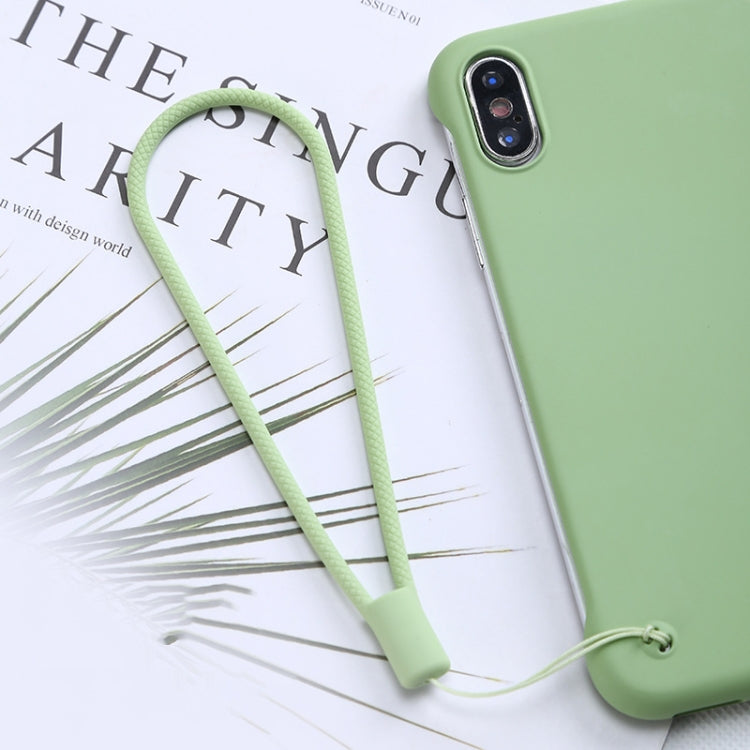 10pcs  Silicone Woven Pattern  Cell Phone Lanyard Anti-loss Hand Rope, Dark Night Green, White, Grass Purple, Light Green, Clove Purple, Antique White, Black, Red, Matcha Green, Lemon Yellow, Shallow Purple, Sand Pink, Sugar Orange, Tea Red������������...