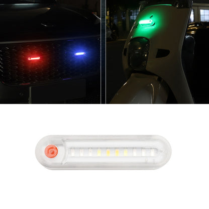 Motorcycle Electric Car Anti-Rear Collision Solar Strobe Warning Light, Red Light, Blue Light, Colorful Light, Bright Colorful Light