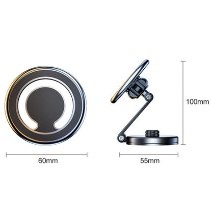 D27 Car Magnetic Telescopic Folding Navigation Mobile Phone Holder, D27 (Silver), D27 (Black)