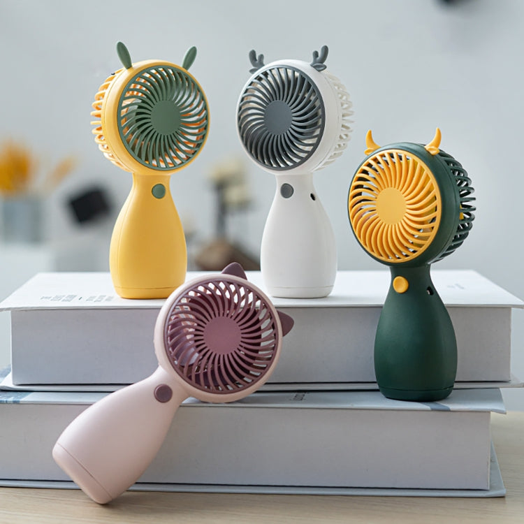 2 mini-ventilateurs USB MLS6035 rechargeables avec cordon, style aléatoire, MLS6035 Jaune, MLS6035 Vert