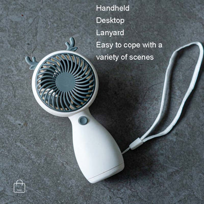 2 mini-ventilateurs USB MLS6035 rechargeables avec cordon, style aléatoire, MLS6035 Jaune, MLS6035 Vert
