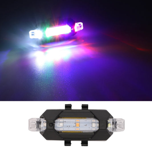 Feu arrière décoratif et d'avertissement stroboscopique rechargeable pour moto et vélo, lumière colorée, lumière rouge et blanche, lumière rouge et bleue, lumière blanche, lumière bleue, lumière rouge