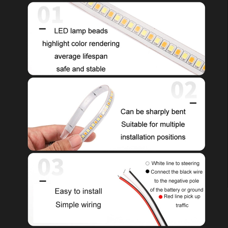 Car Rearview Mirror Decoration LED Streamer Turn Signal, Length： 14cm A Pair, 14cm A Pair, 18cm A Pair