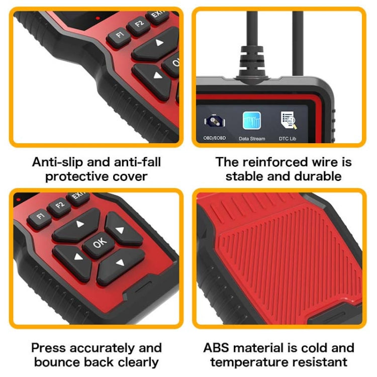 Détecteur de pannes de voiture V519 OBD2 à écran couleur, V519